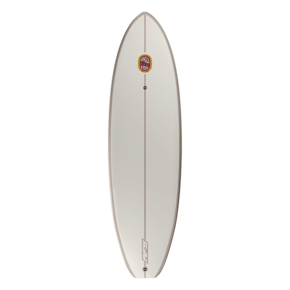 AFS Single F 5'8 board without pad, top view